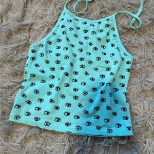 Aqua Blue Halter top